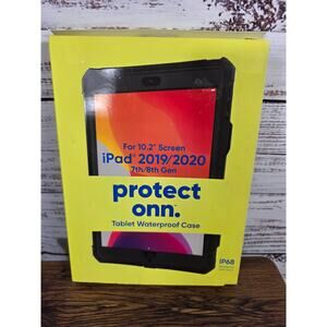 Protect Onn Black Waterproof Tablet case 10.2" screen iPad 7/8 NIB